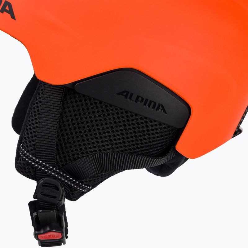 Căști de schi pentru copii Alpina Pizi neon/orange matt 7