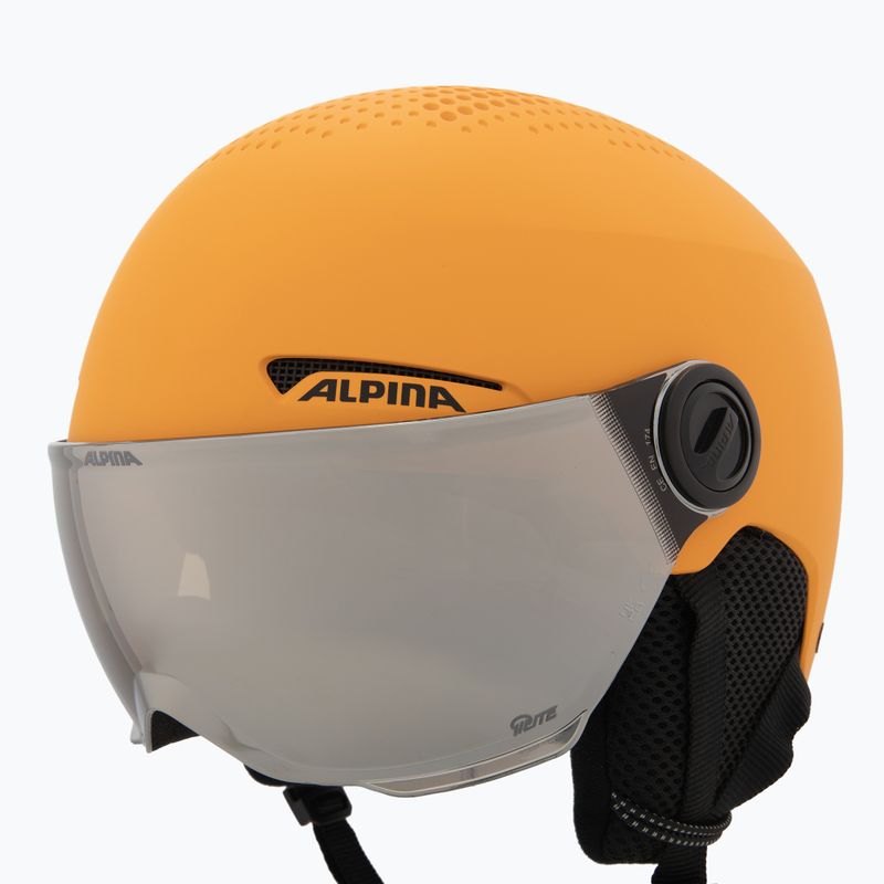 Cască de schi pentru copii  Alpina Zupo Visor Q-Lite burned/ yellow matt 8