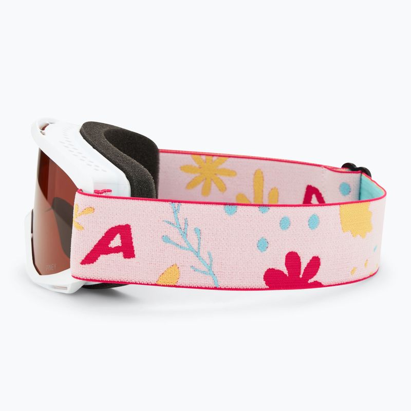 Ochelari de schi pentru copii Alpina Piney white/ flower matt/ orange 4