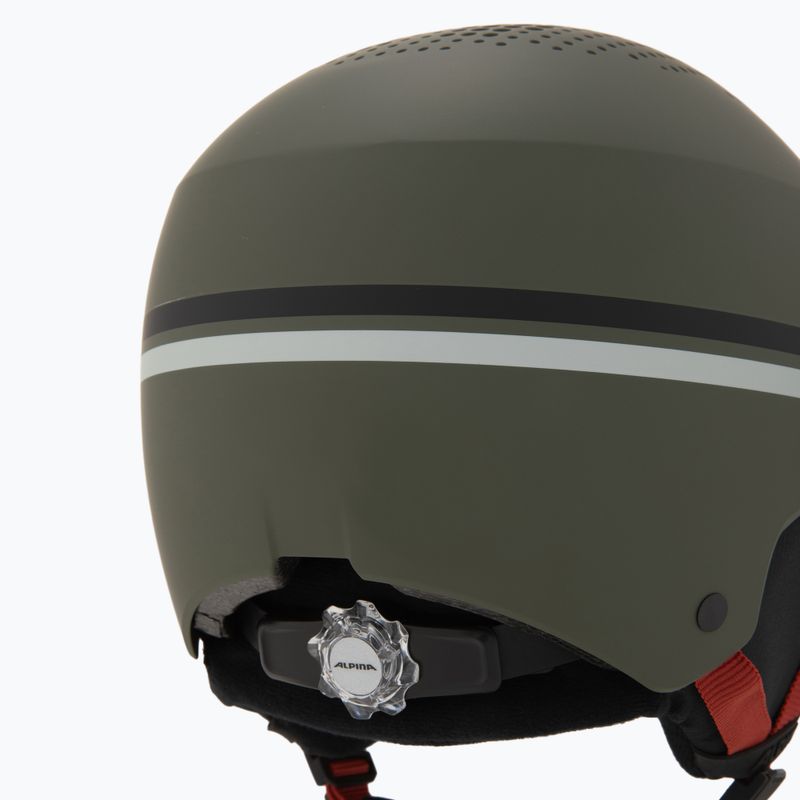 Cască de schi pentru copii  Alpina Zupo Visor Q-Lite olive/ red matt 8