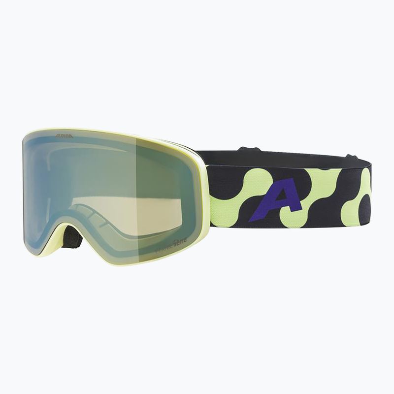 Ochelari de schi pentru copii Alpina Fernie Q-Lite sunny/lime matt
