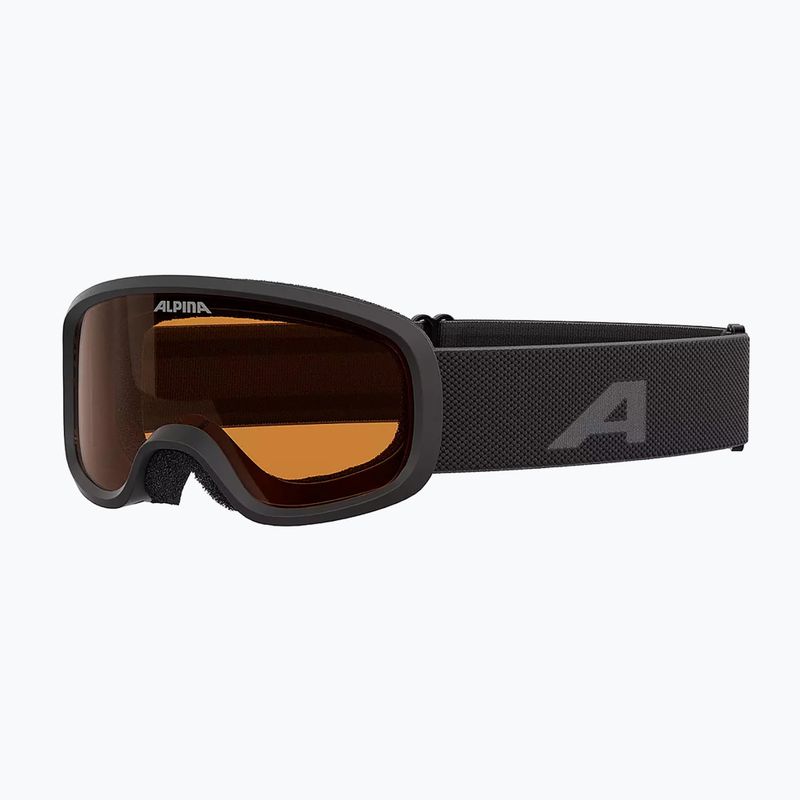 Ochelari de schi pentru copii Alpina Piney 2.0 black matte/orange