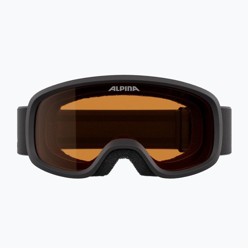 Ochelari de schi pentru copii Alpina Piney 2.0 black matte/orange 3