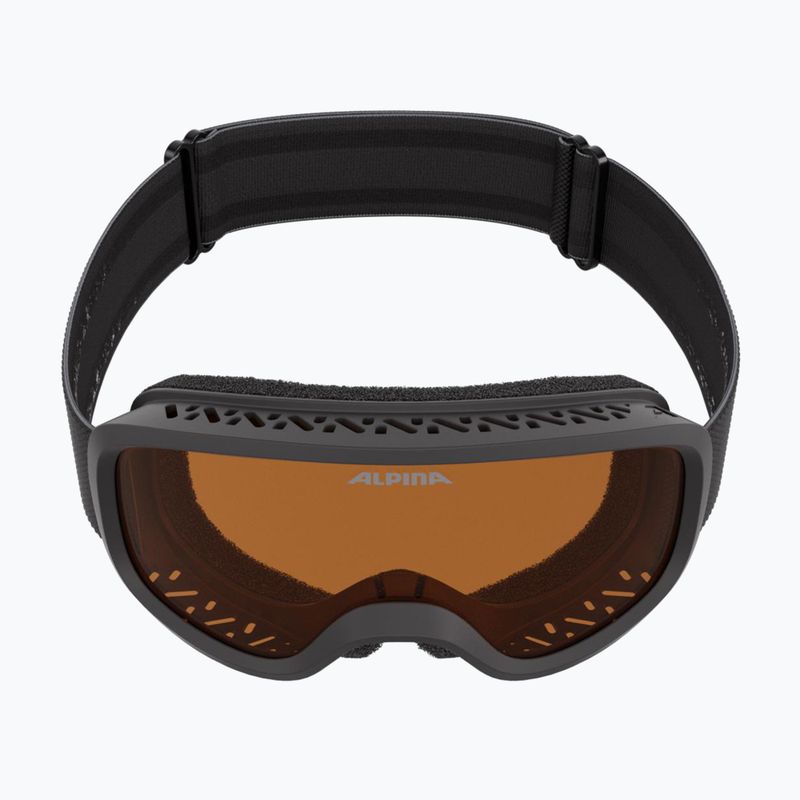 Ochelari de schi pentru copii Alpina Piney 2.0 black matte/orange 4