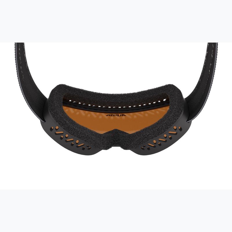 Ochelari de schi pentru copii Alpina Piney 2.0 black matte/orange 7