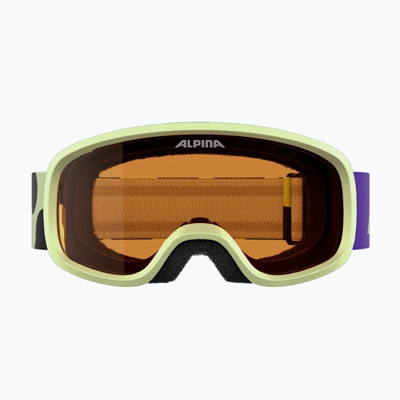 Ochelari de schi pentru copii Alpina Piney 2.0 sunny/lime matt/orange 2