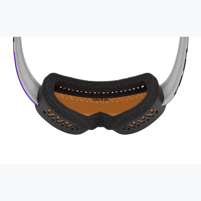 Ochelari de schi pentru copii Alpina Piney 2.0 sunny/lime matt/orange 6