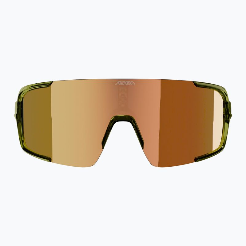 Ochelari de soare Alpina Lumin green transparent gloss/gold mirror 2