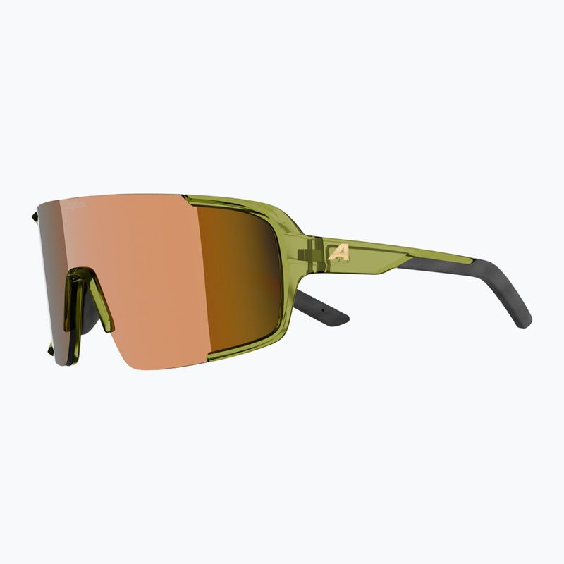 Ochelari de soare Alpina Lumin green transparent gloss/gold mirror 4