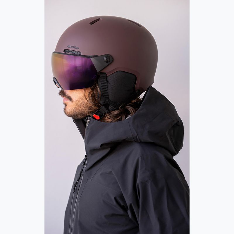 Cască de schi Alpina Arber 2 Visor Q-Lite ox brown matt 6
