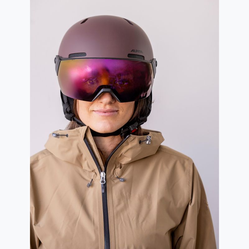 Cască de schi Alpina Arber 2 Visor Q-Lite ox brown matt 7
