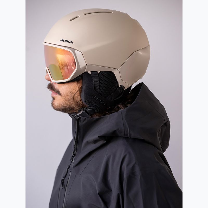 Cască de schi Alpina Vizzard QV MIPS sand matt 6