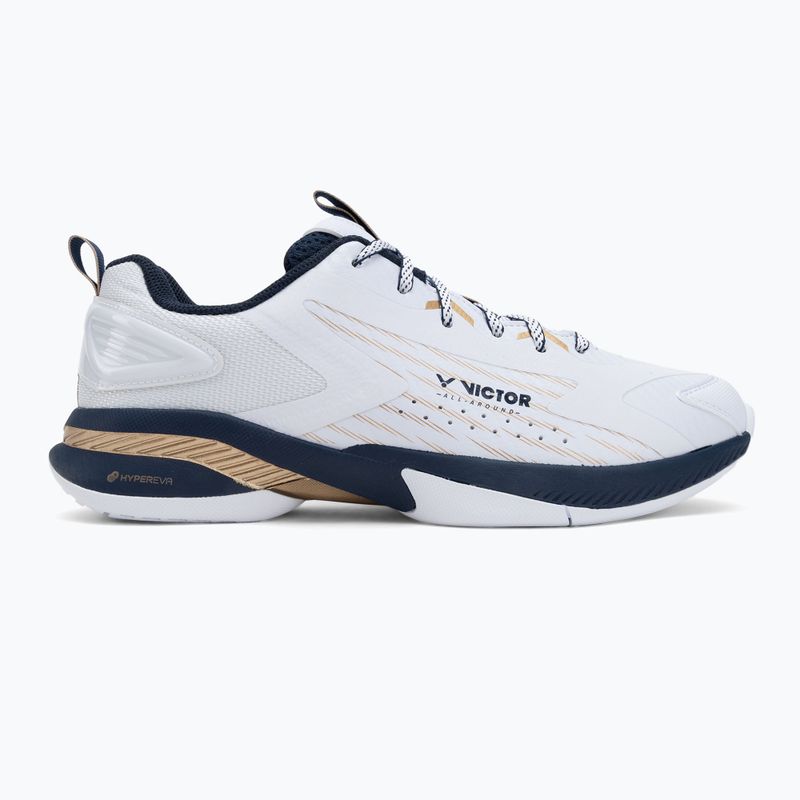 Încălțăminte de badminton pentru bărbați VICTOR A970TD AX bright white/light gold 2