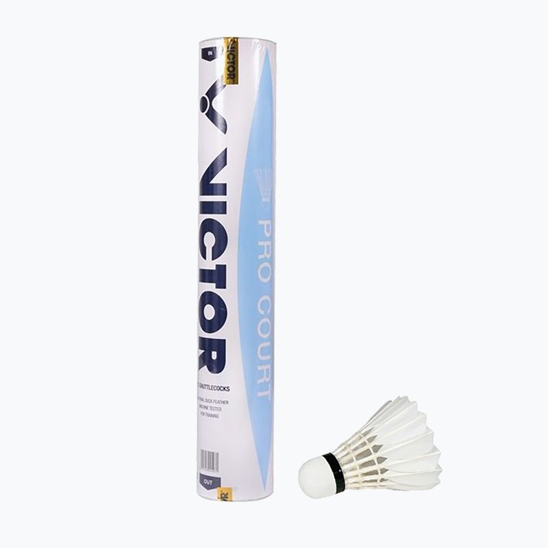 Fluturași de badminton VICTOR Pro Court cu pene 12pcs