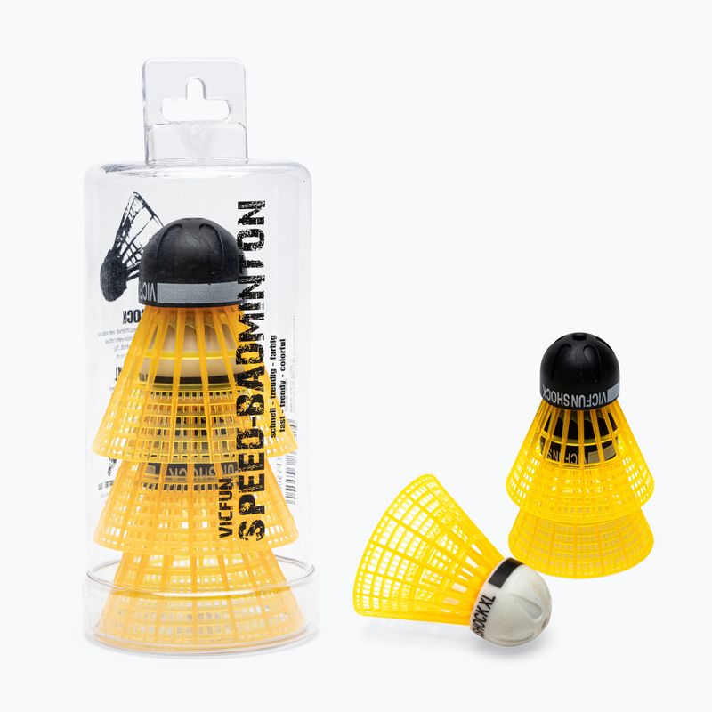 Volane de badminton VICFUN Shock Tube 3 buc. portocaliu