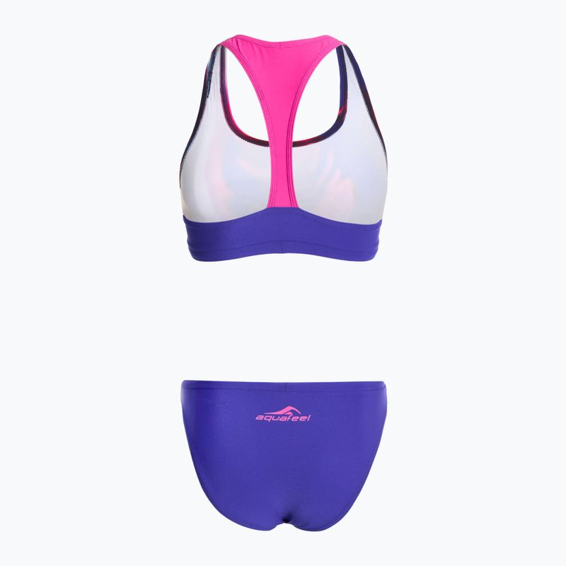 Costum de baie din două piese pentru femei aquafeel Racerback blue pink flames 2