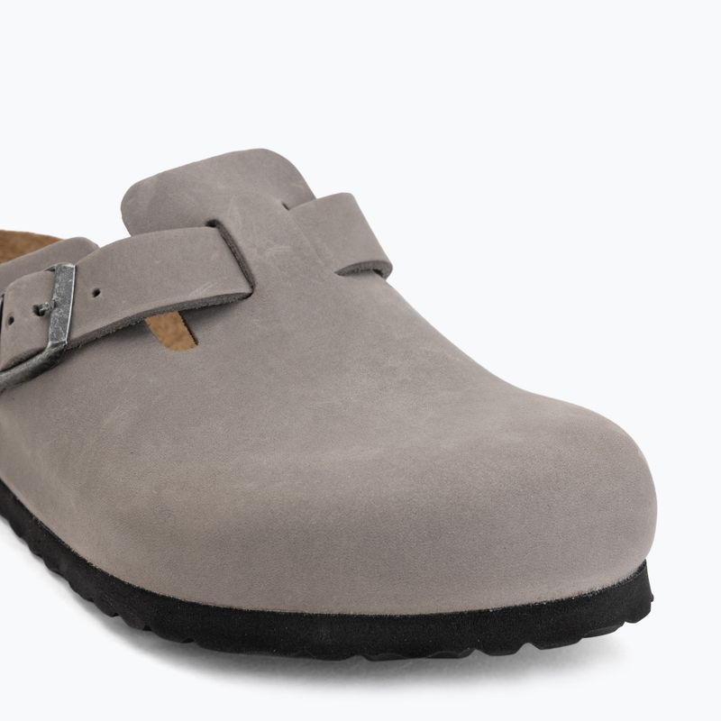 Șlapi BIRKENSTOCK Boston Soft Footbed Oiled Leather Regular iron 7