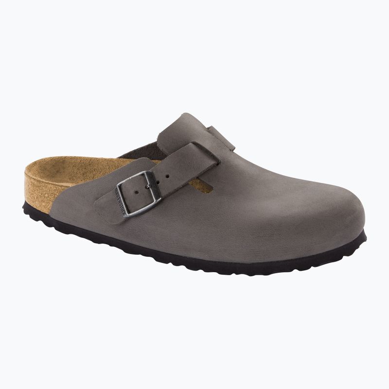 Șlapi BIRKENSTOCK Boston Soft Footbed Oiled Leather Regular iron 8
