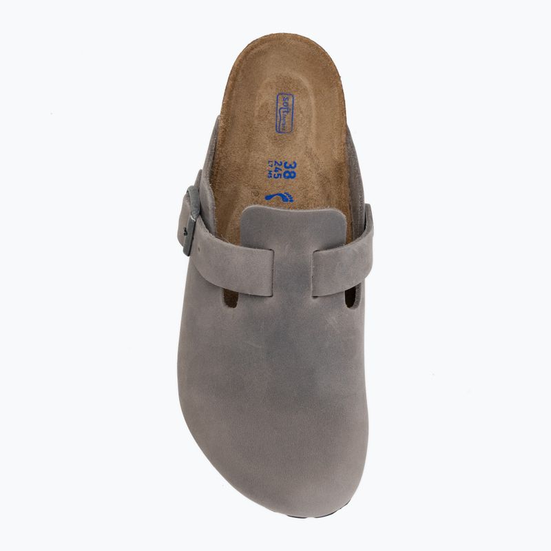 Șlapi BIRKENSTOCK Boston Soft Footbed Oiled Leather Narrow iron 5