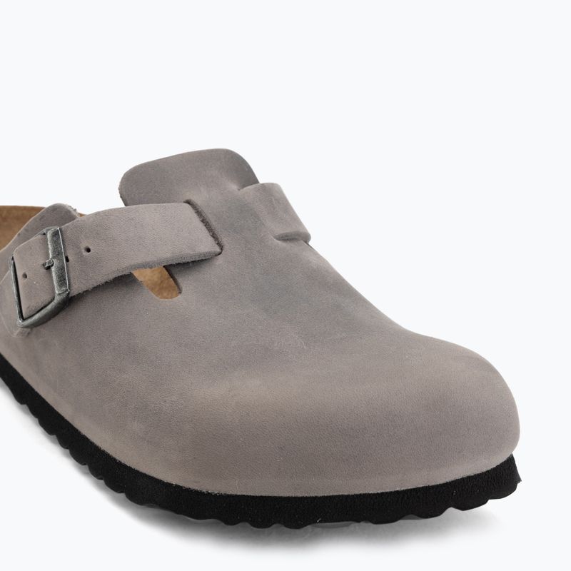 Șlapi BIRKENSTOCK Boston Soft Footbed Oiled Leather Narrow iron 7