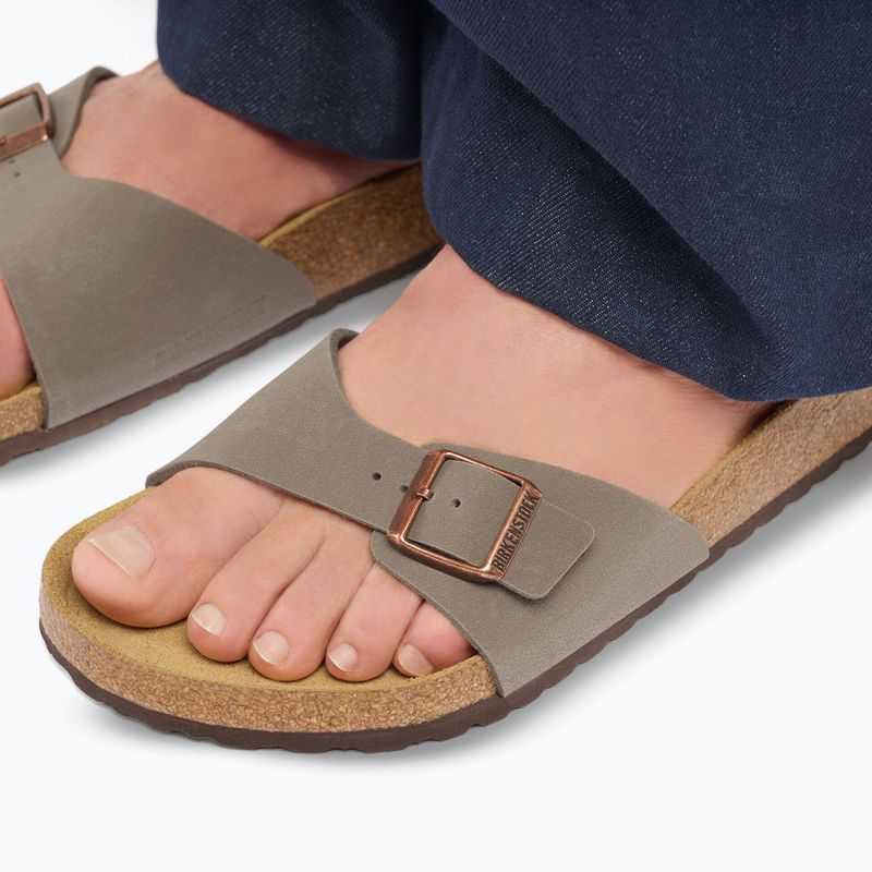 Papuci de damă BIRKENSTOCK Madrid Birkibuc Regular stone 10