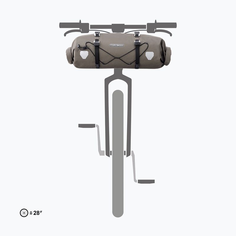 Geantă de bicicletă pentru ghidon ORTLIEB Handlebar-Pack Flex 15 l dark sand 7