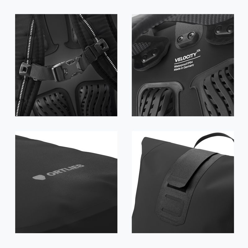 Rucsac ORTLIEB Velocity Tidura Strong 23 l negru 9