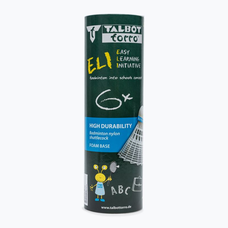 Fluturași de badminton Talbot-Torro Eli 6 buc. white