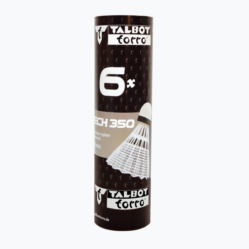 Talbot-Torro Tech 350 volane de badminton, Nylon 6 buc. alb 479102 4