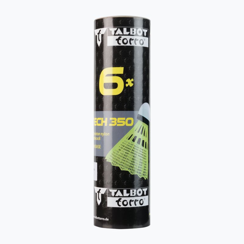 Talbot-Torro Tech 350 volane de badminton, Nylon 6 buc. galben 479103