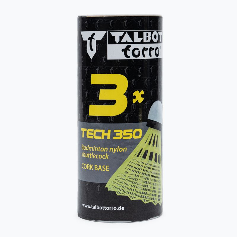 Talbot-Torro Tech 350 Nylon badminton navetă de badminton 3 buc galben 479113