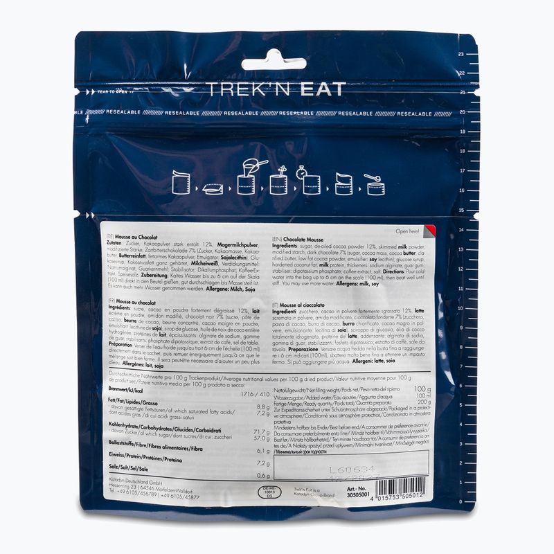 Alimente liofilizate Trek'n Eat Mus ciocolată 30505001 2