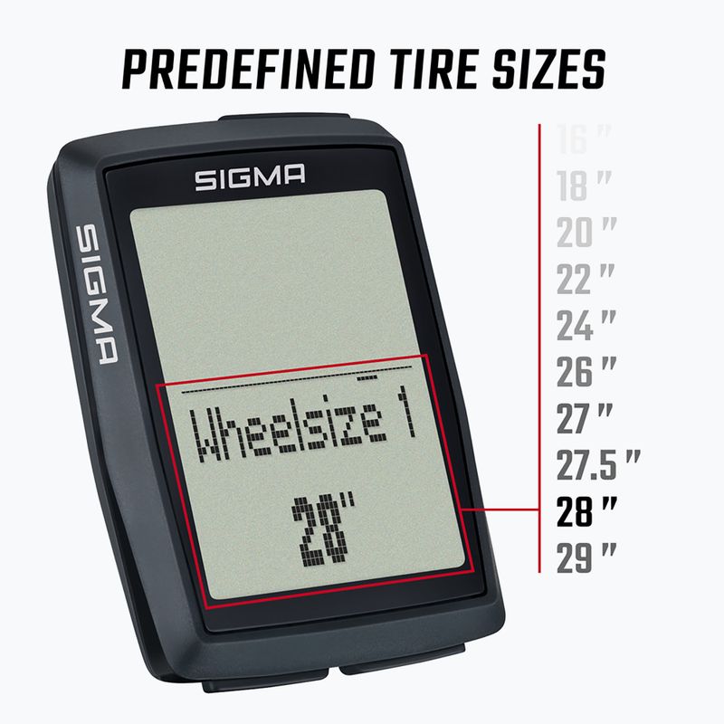 Sigma BC 14.0 WL STS CAD calculator pentru biciclete negru 14212 6