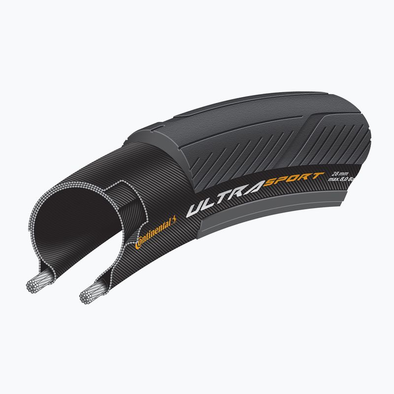 Anvelopă de bicicletă Continental Ultra Sport III 700 x 28C black 5