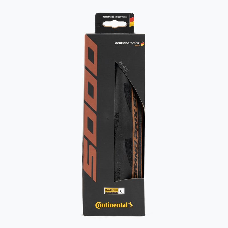 Anvelopă de bicicletă Continental Grand Prix 5000 fold 700 x 28C black/transparent 2