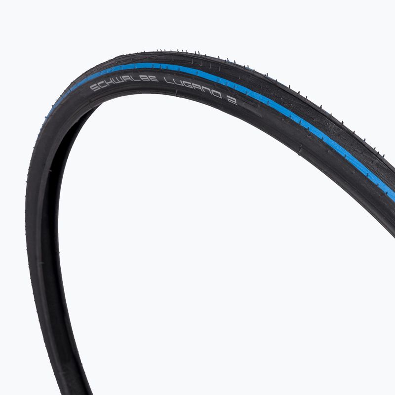 SCHWALBE Lugano II K-Guard Silica wire dungi albastre anvelopă de bicicletă SCHWALBE Lugano II K-Guard Silica wire dungi albastre
