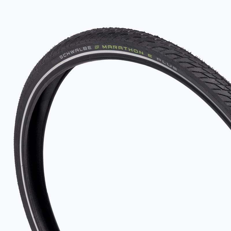 Anvelopă de bicicletă SCHWALBE Marathon E-Plus Smart Dualguard Addix E wire black reflex pentru biciclete.