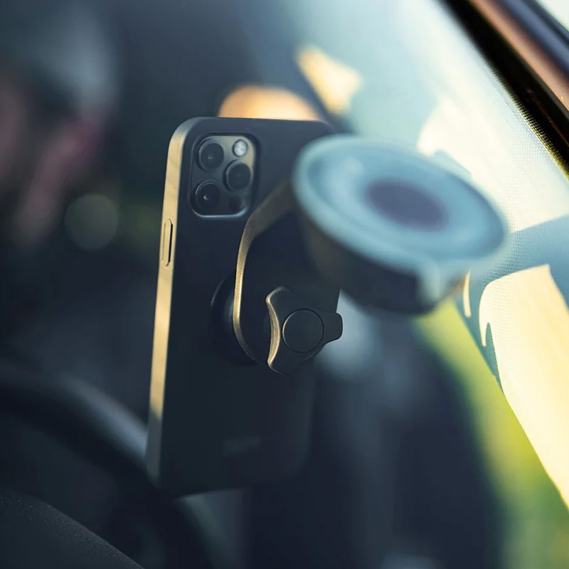 Suport de telefon pentru mașină cu montare pe parbriz SP Connect Suction Mount, negru, 53141 7