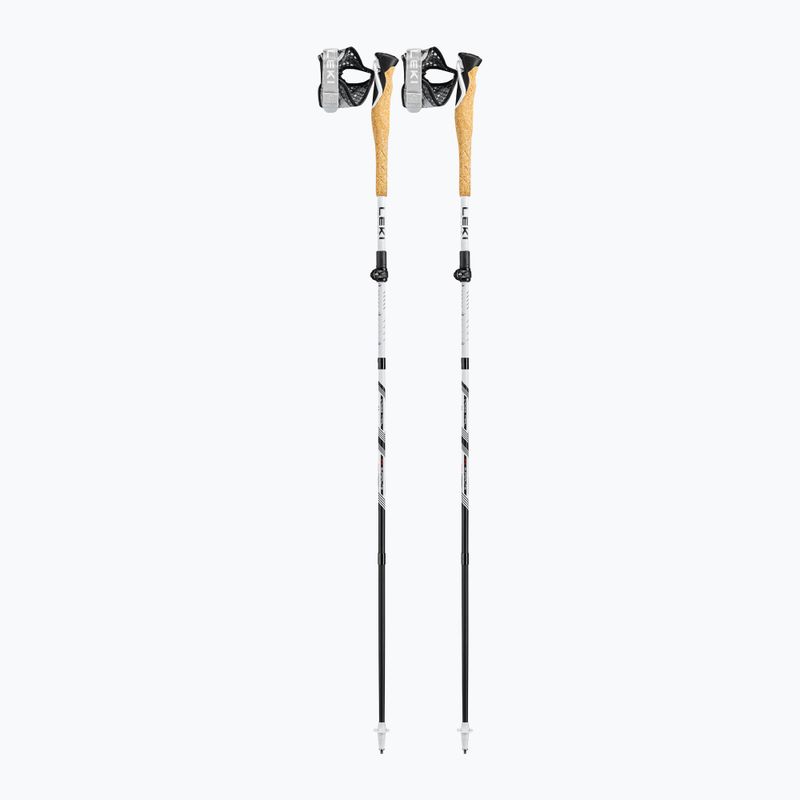 Bețe de trekking LEKI Cross Trail FX Superlite alb-negre