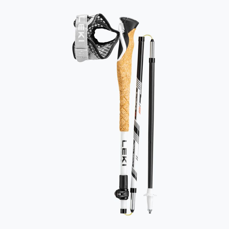 Bețe de trekking LEKI Cross Trail FX Superlite alb-negre 6