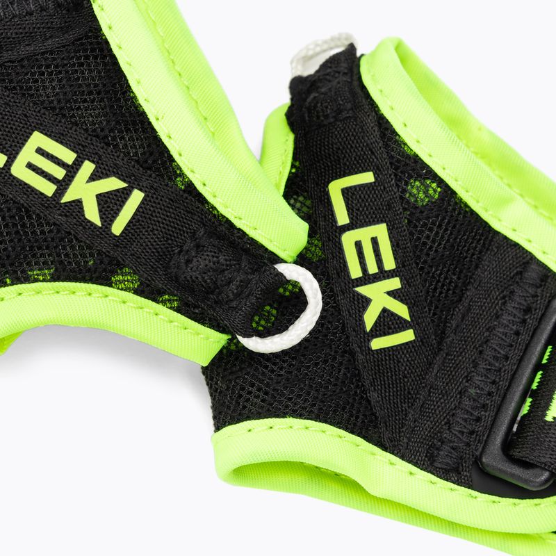 Curele pentru bețe LEKI Shark Frame Strap Mesh black/neonyellow 4