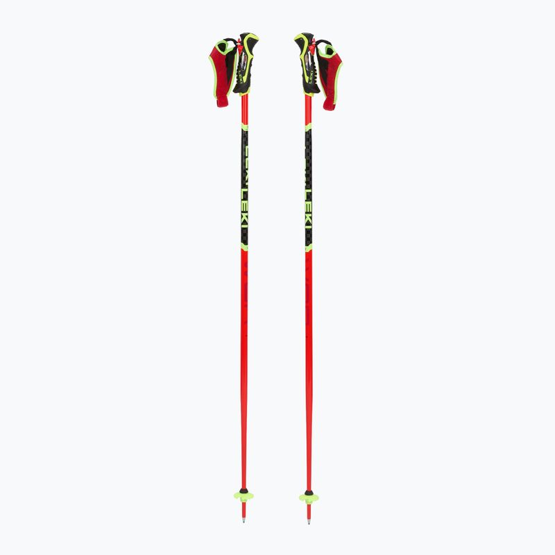 Bețe de schi LEKI WCR TBS SL 3D bright red/black/neon yellow