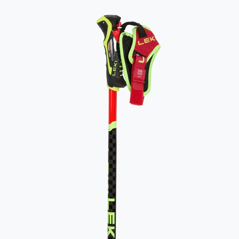 Bețe de schi LEKI WCR TBS SL 3D bright red/black/neon yellow 2