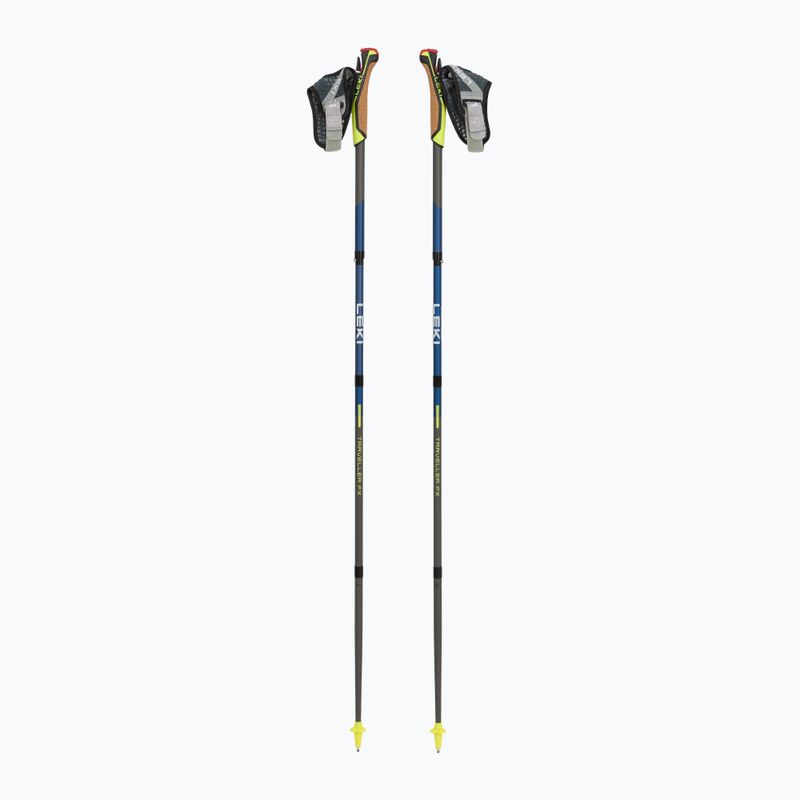 Bețe de nordic walking LEKI Traveller FX.One Carbon bleumarin-arginti 65325821110