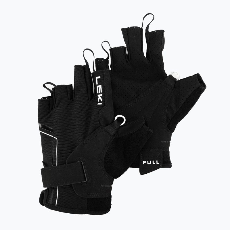 Mănuși de nordic walking LEKI Nordic Breeze Shark Short negru-albe 653703301100