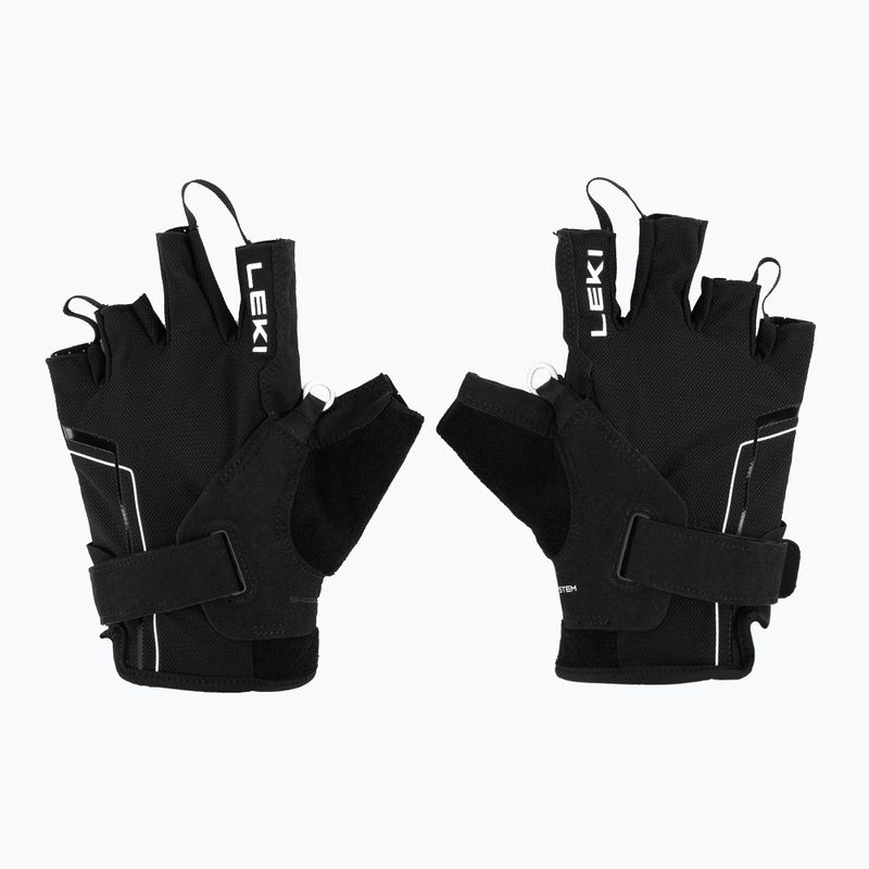 Mănuși de nordic walking LEKI Nordic Breeze Shark Short negru-albe 653703301100 3