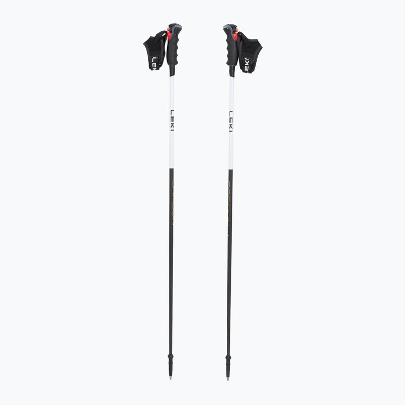 Bețe de schi pentru femei LEKI Carbon 14 3D natural carbon/ white/ gold