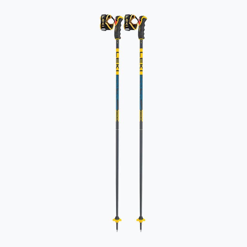 Bețe de schi LEKI Spitfire 3D denim blue/ aegean blue/ mustard yellow 2