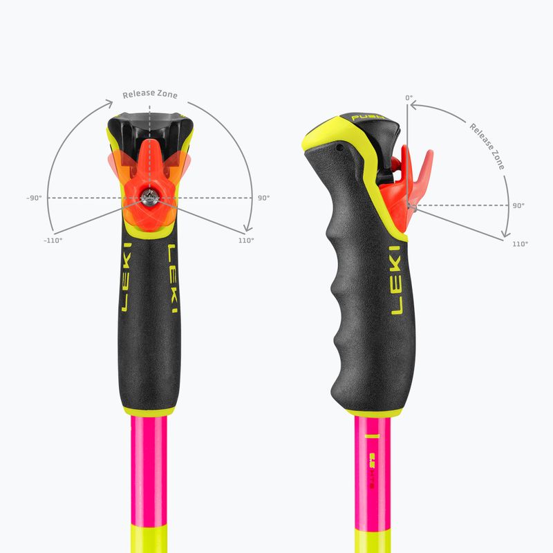 Bețe de schi LEKI Spitfire 3D neon magenta/neon yellow/berry 7