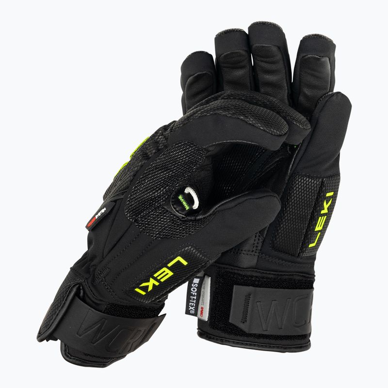 Mănuși de schi pentru bărbați LEKI WCR C-Tech 3D negru gheață/limon 2